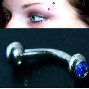 3mm crystal ball stainless steel nail navel eyebrow earrings body piercing